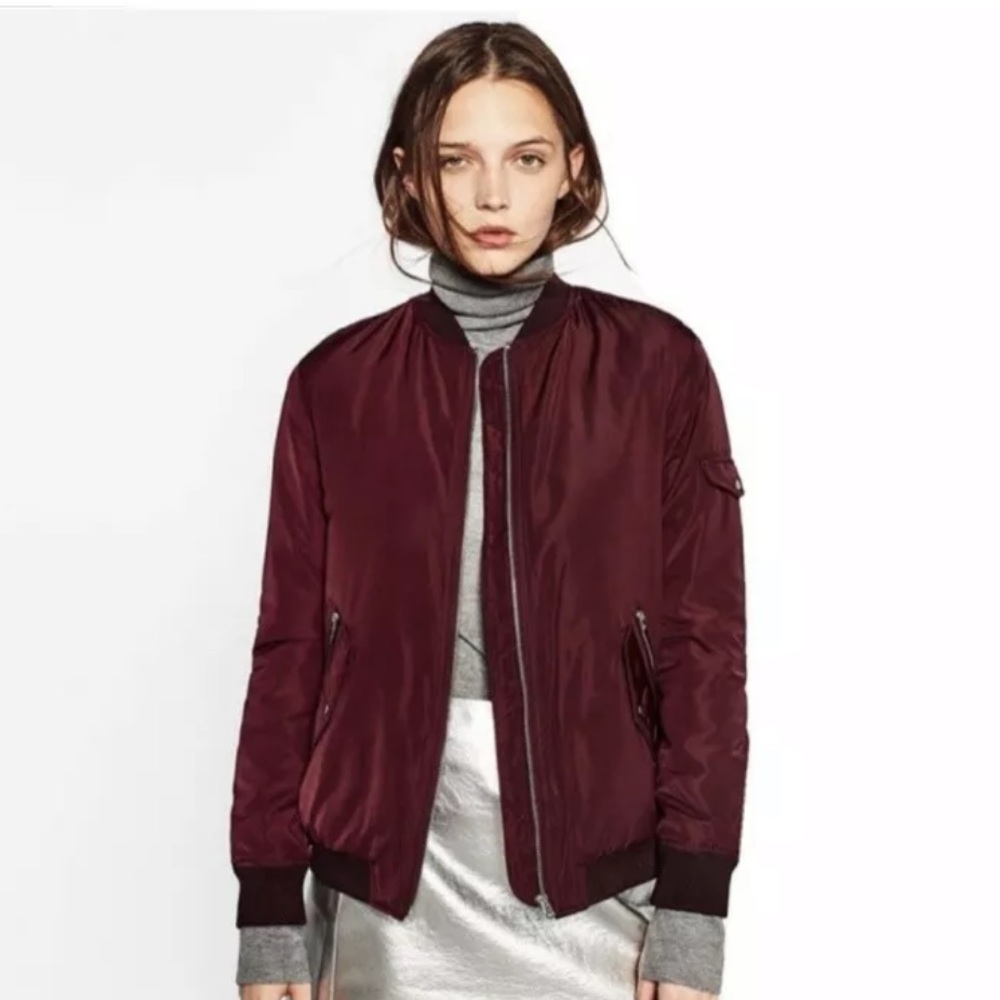 Zara Trafaluc Outerwear Bomber Jacket Medium